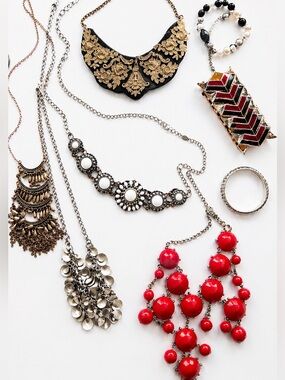 Boho Statement Jewelry Lot ✨10pc Bundle Necklaces + Bracelets Vintage Chunky